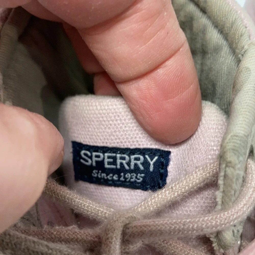 Sperry lace up Duck‎ Boots pink silver gray size 2 youth
